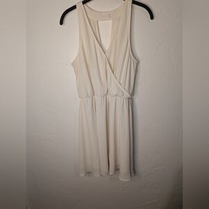 Lush Cream Sleeveless Mini Dress